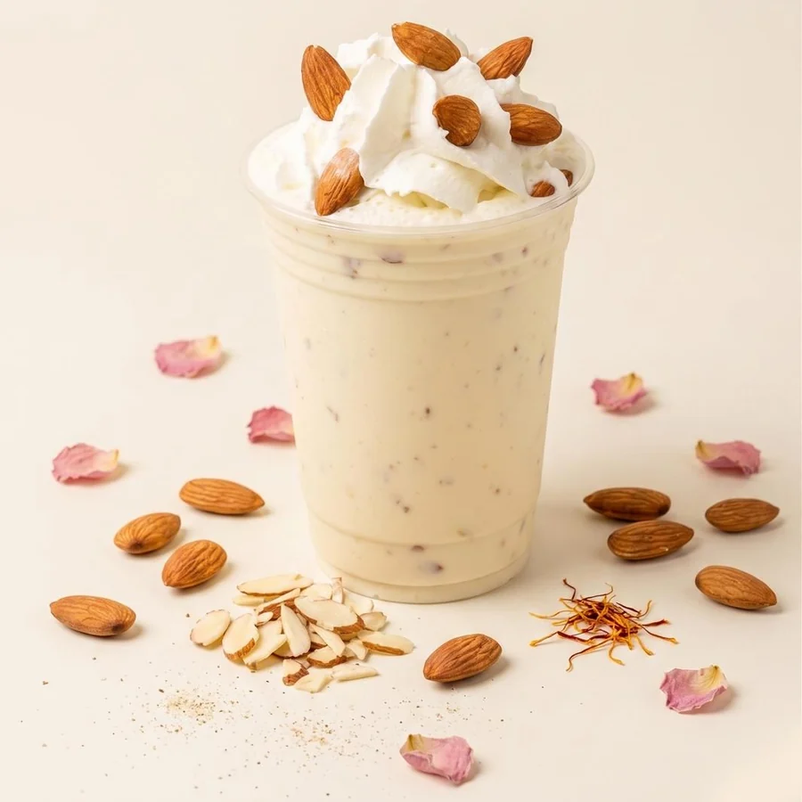Malai Badam (Milk Almonds) Milkshake, from the Summer Menu